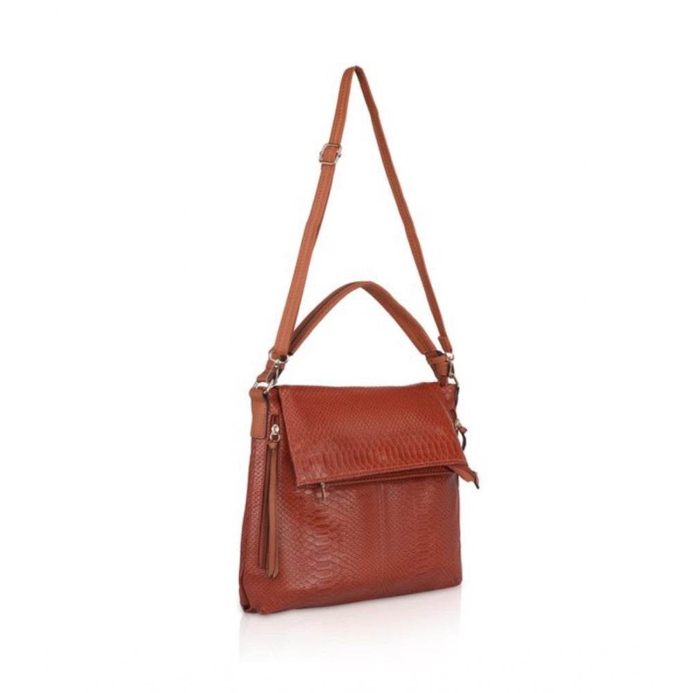 Generic Women's Faux Leather Textured Sling Bag (Brown ) - MYLUXURY LANE ENTERPRISE