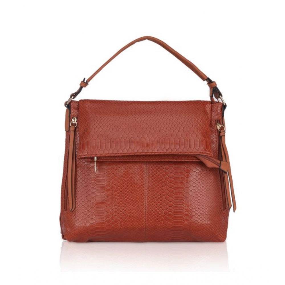 Generic Women's Faux Leather Textured Sling Bag (Brown ) - MYLUXURY LANE ENTERPRISE