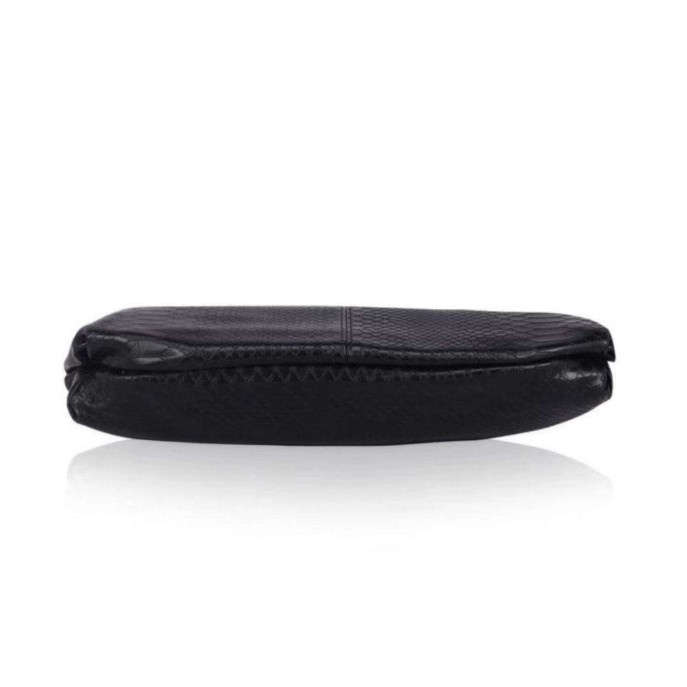 Generic Women's Faux Leather Textured Sling Bag (Black) - MYLUXURY LANE ENTERPRISE