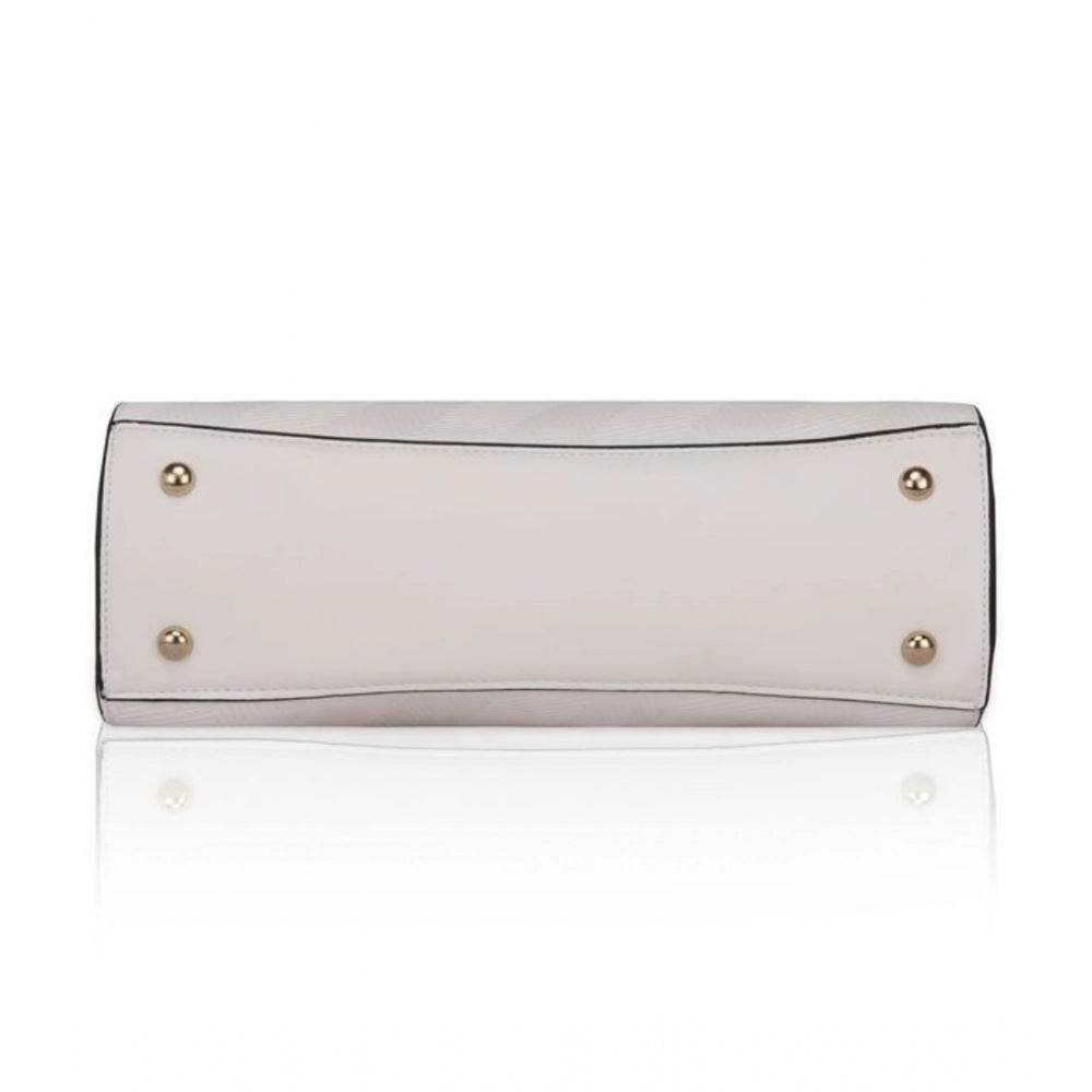 Generic Women's Faux Leather Textured Adjustable Long Belt Handbag (White) - MYLUXURY LANE ENTERPRISE