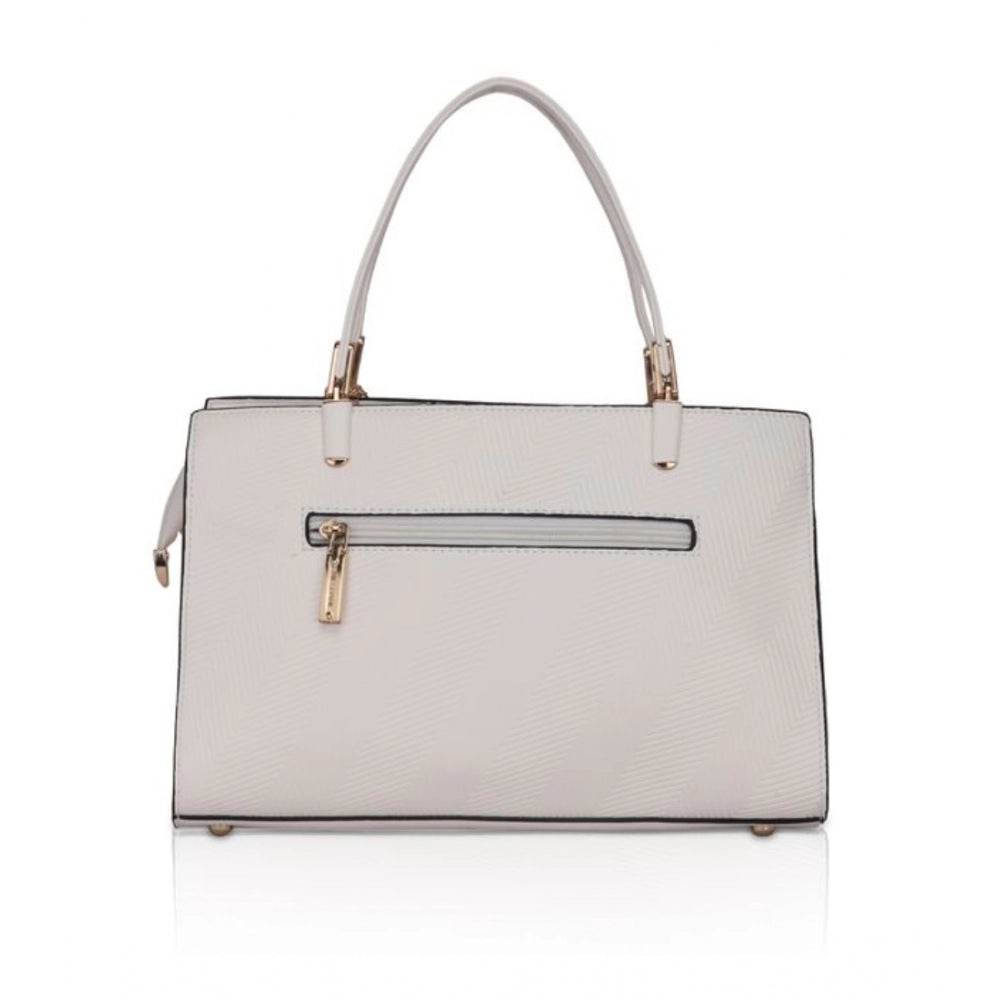 Generic Women's Faux Leather Textured Adjustable Long Belt Handbag (White) - MYLUXURY LANE ENTERPRISE