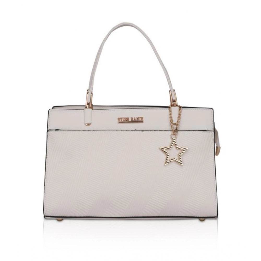 Generic Women's Faux Leather Textured Adjustable Long Belt Handbag (White) - MYLUXURY LANE ENTERPRISE