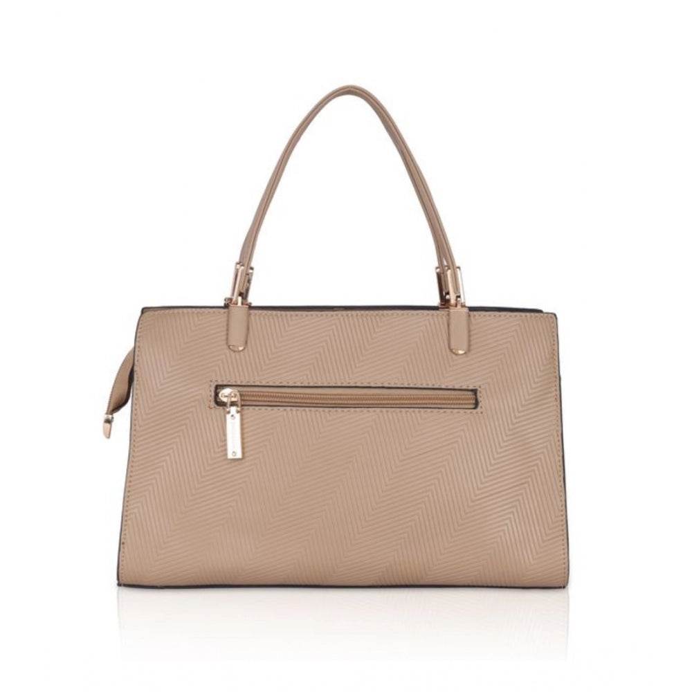 Generic Women's Faux Leather Textured Adjustable Long Belt Handbag (Khaki) - MYLUXURY LANE ENTERPRISE