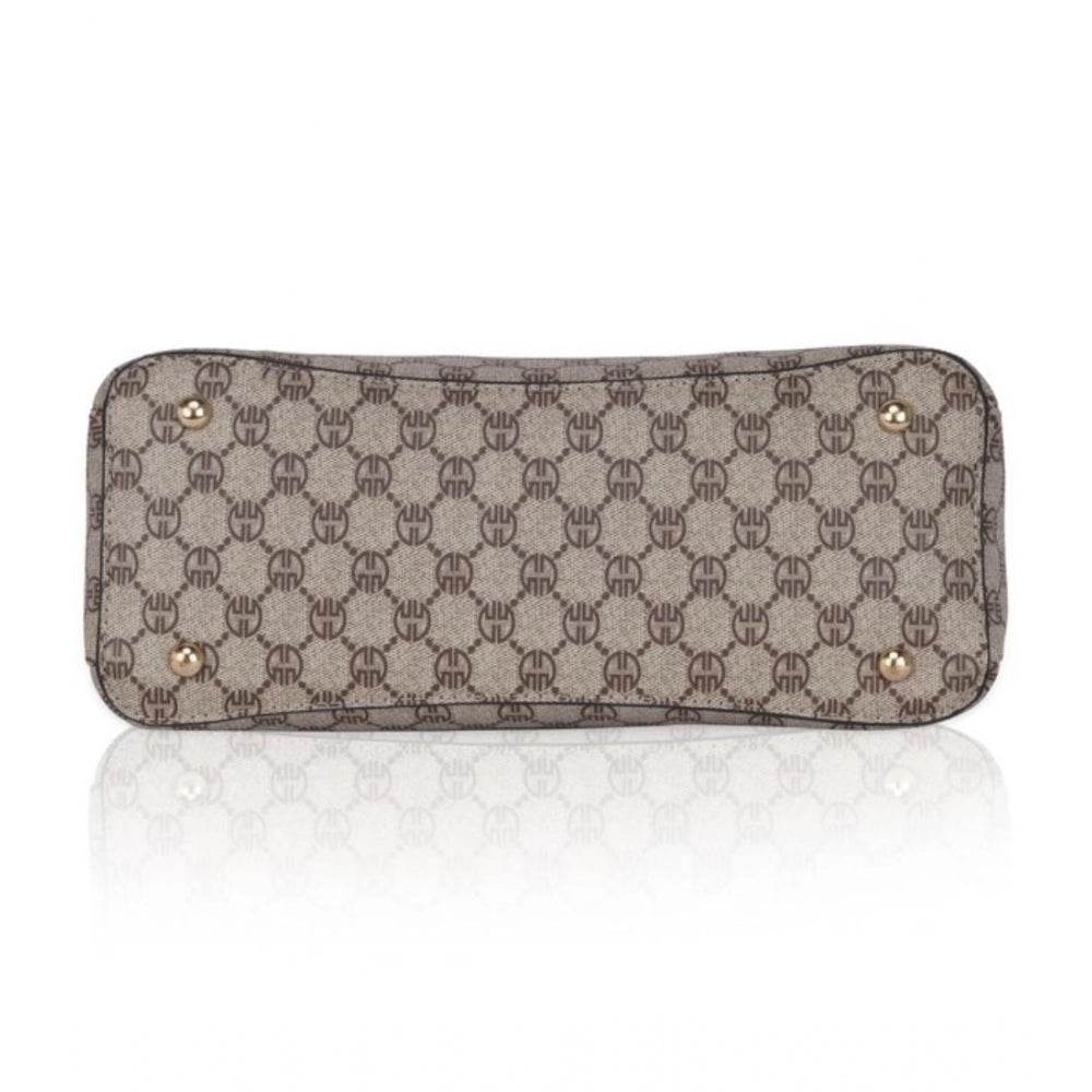Generic Women's Faux Leather Printed Handbag (Camel) - MYLUXURY LANE ENTERPRISE