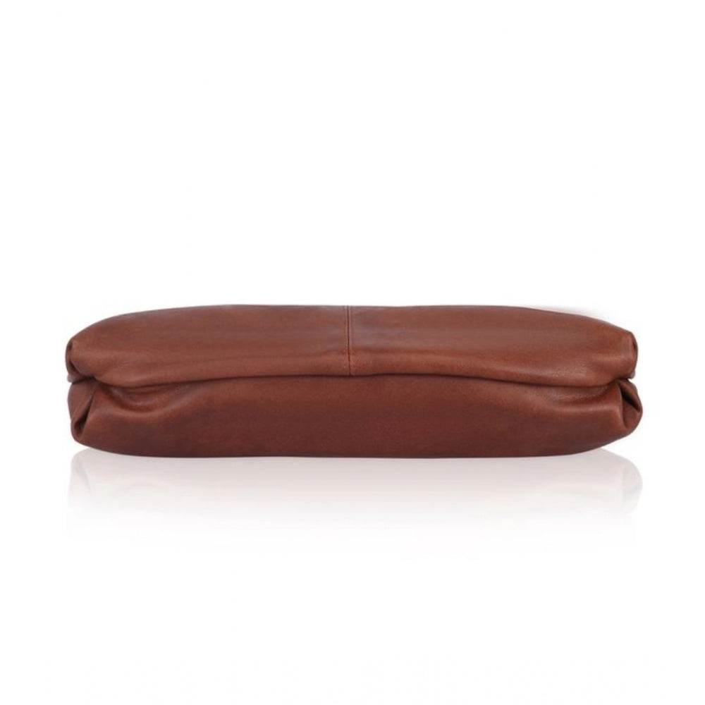 Generic Women's Faux Leather Solid Sling Bag (Brown) - MYLUXURY LANE ENTERPRISE