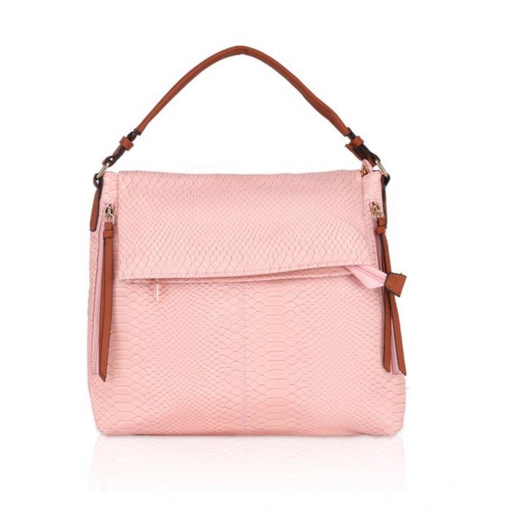 Generic Women's Faux Leather Textured Sling Bag (Pink) - MYLUXURY LANE ENTERPRISE