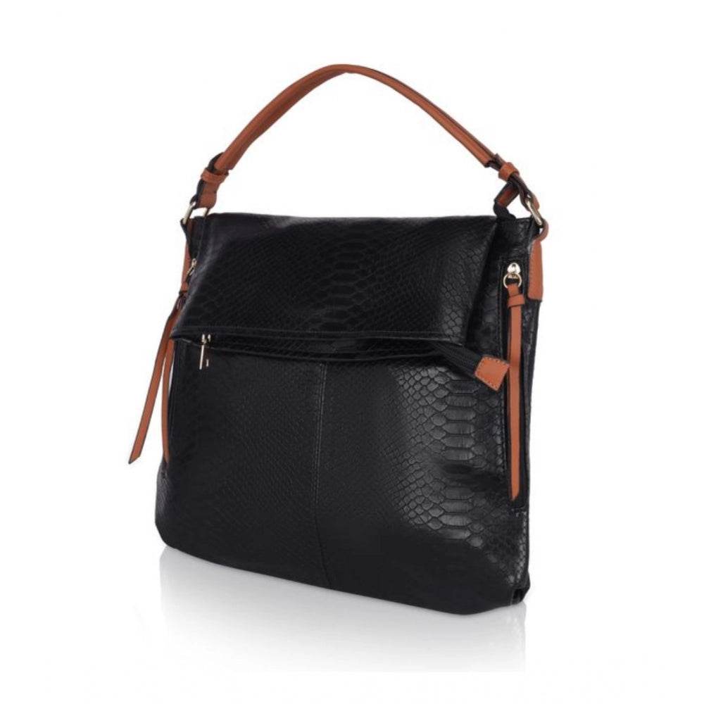 Generic Women's Faux Leather Textured Sling Bag (Black) - MYLUXURY LANE ENTERPRISE