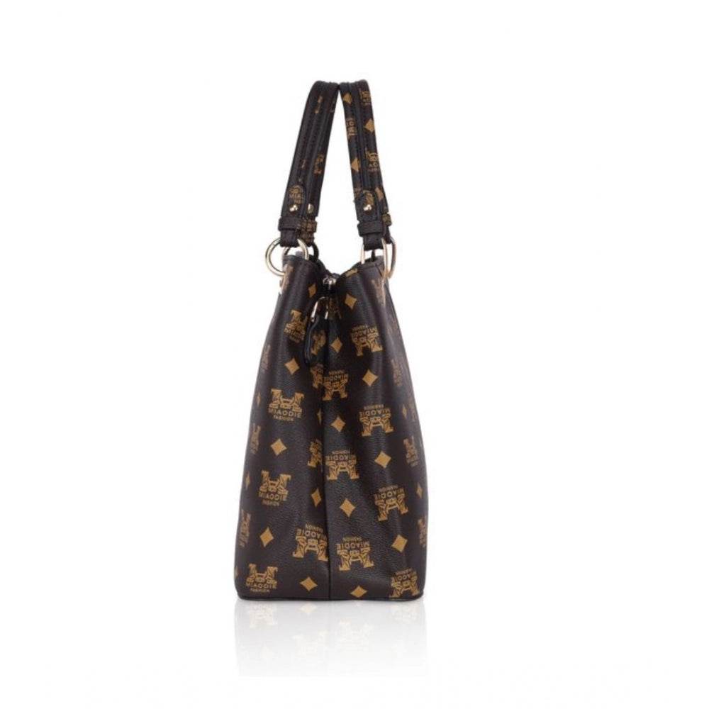 Generic Women's Faux Leather Printed Handheld Bag (Brown ) - MYLUXURY LANE ENTERPRISE