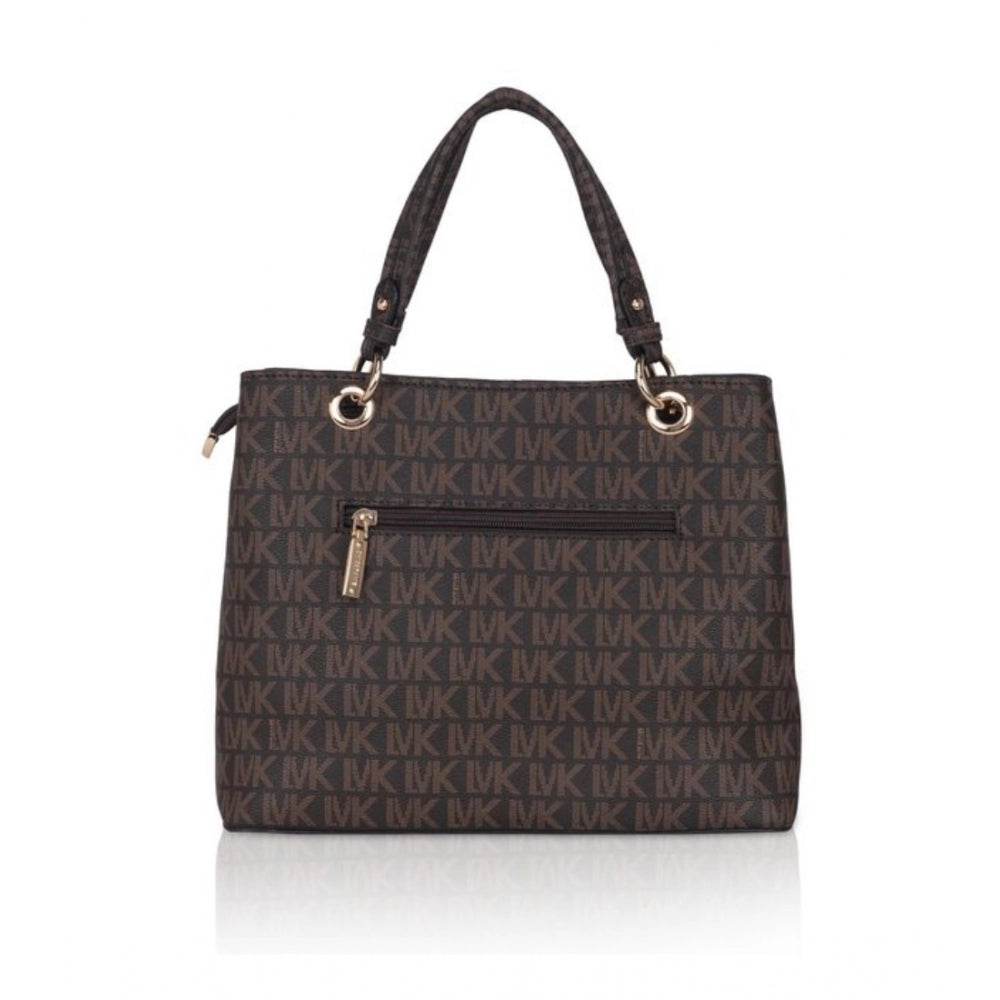 Generic Women's Faux Leather Printed Handheld Bag (Brown) - MYLUXURY LANE ENTERPRISE