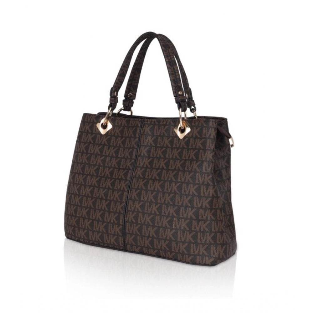 Generic Women's Faux Leather Printed Handheld Bag (Brown) - MYLUXURY LANE ENTERPRISE
