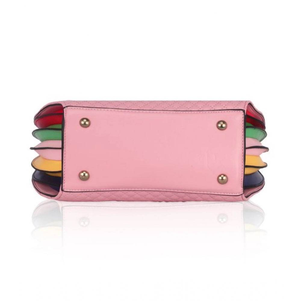 Generic Women's Faux Leather Printed Adjustable Long Belt Handbag (Pink) - MYLUXURY LANE ENTERPRISE