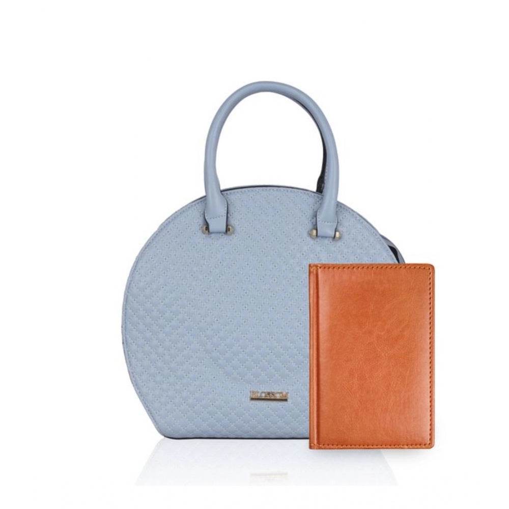 Generic Women's Faux Leather Printed Adjustable Long Belt Handbag (Blue) - MYLUXURY LANE ENTERPRISE