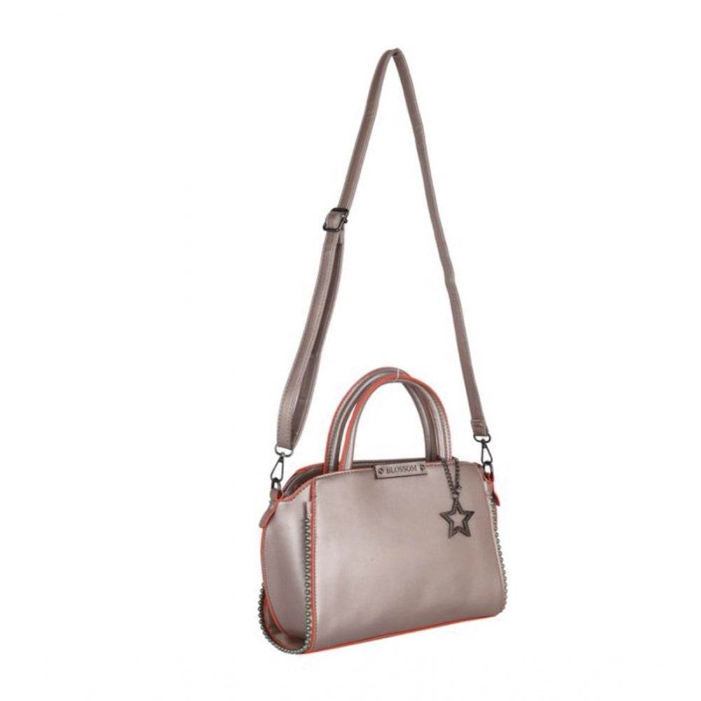 Generic Women's Faux Leather Metal Beads Handbag (Bronze) - MYLUXURY LANE ENTERPRISE