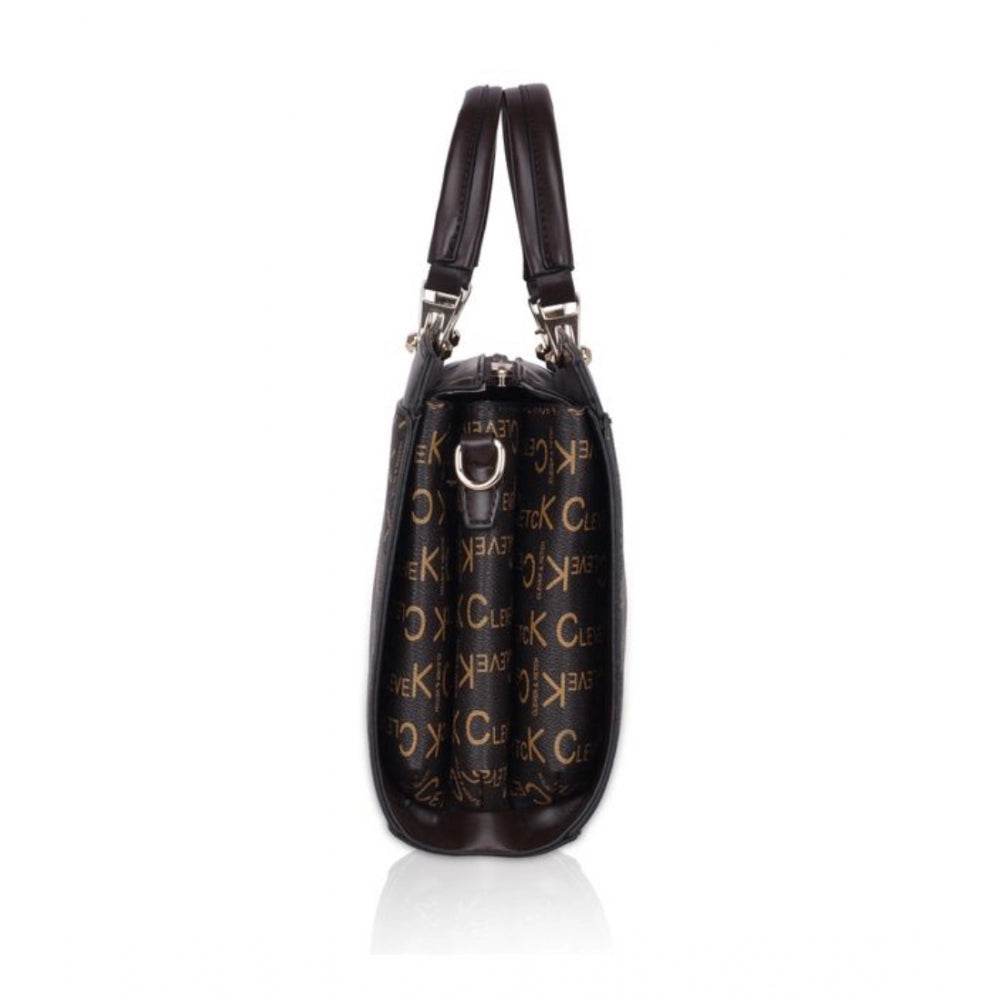 Generic Women's Faux Leather Printed Handbag (Coffee) - MYLUXURY LANE ENTERPRISE