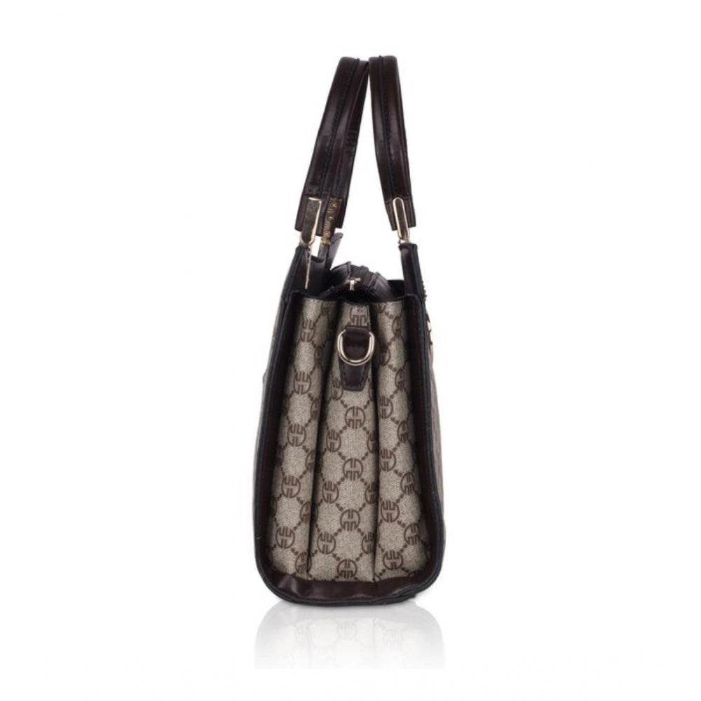 Generic Women's Faux Leather Printed Handbag (Coffee) - MYLUXURY LANE ENTERPRISE