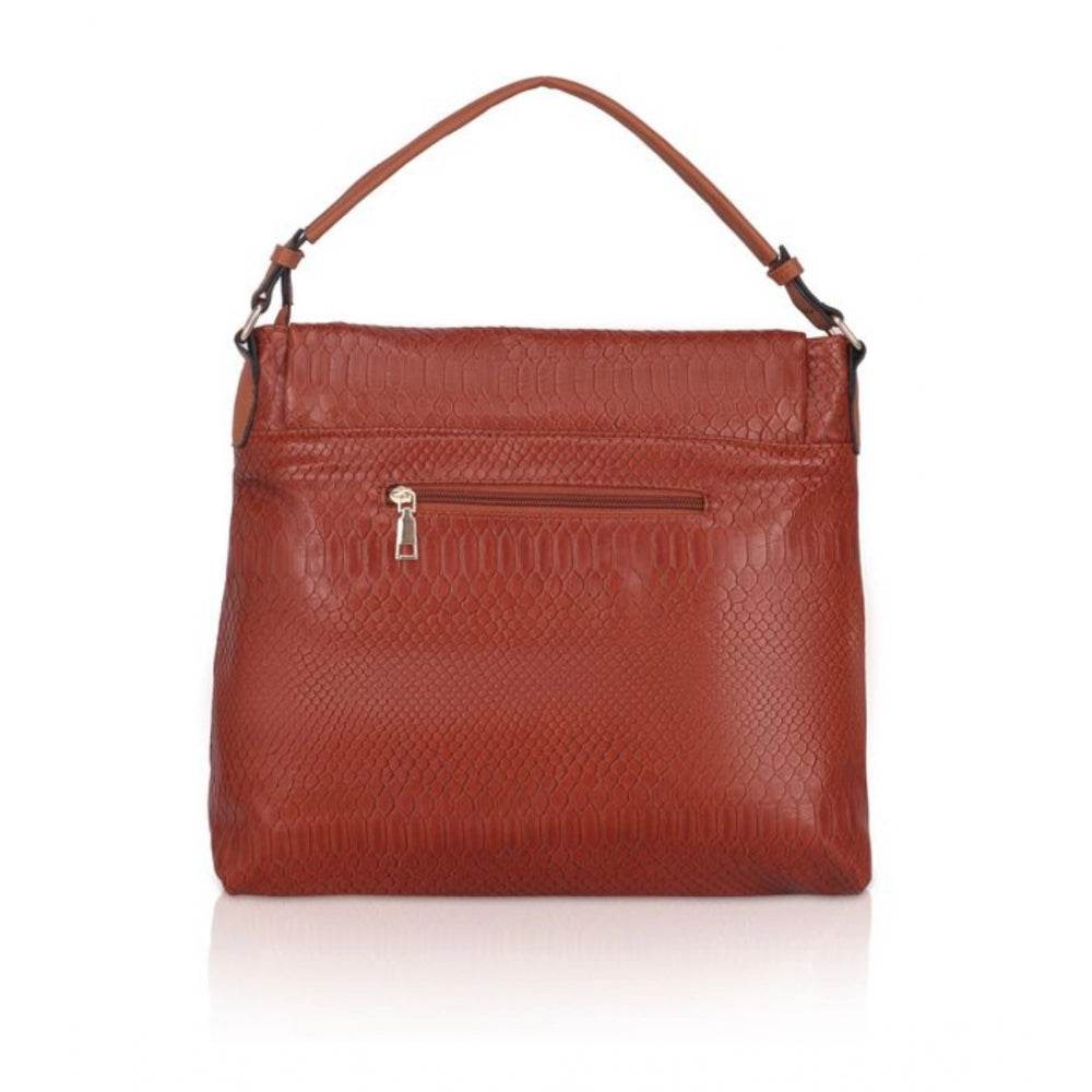 Generic Women's Faux Leather Textured Sling Bag (Brown ) - MYLUXURY LANE ENTERPRISE