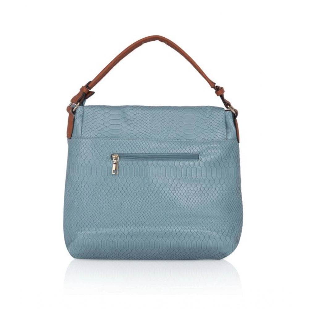 Generic Women's Faux Leather Textured Sling Bag (Blue) - MYLUXURY LANE ENTERPRISE