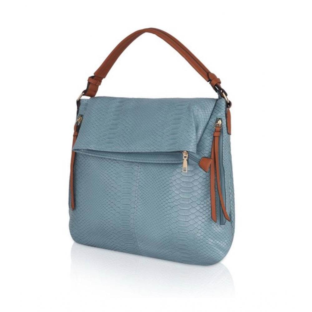 Generic Women's Faux Leather Textured Sling Bag (Blue) - MYLUXURY LANE ENTERPRISE