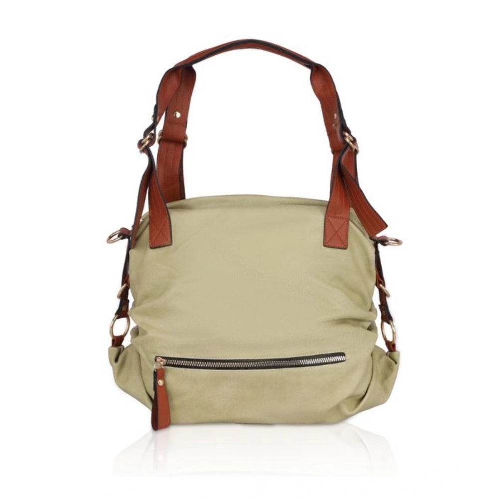 Generic Women's Faux Leather Solid Tote Bag (Green) - MYLUXURY LANE ENTERPRISE