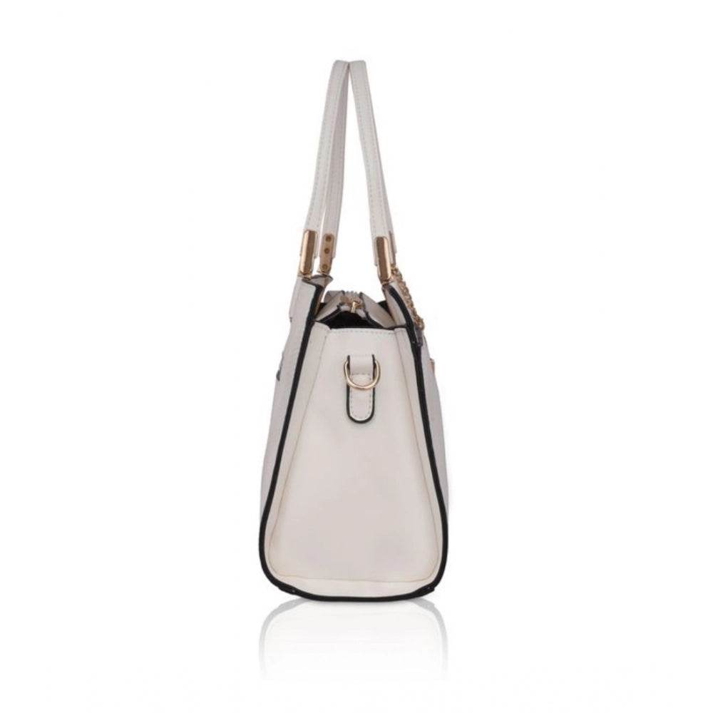 Generic Women's Faux Leather Textured Adjustable Long Belt Handbag (White) - MYLUXURY LANE ENTERPRISE
