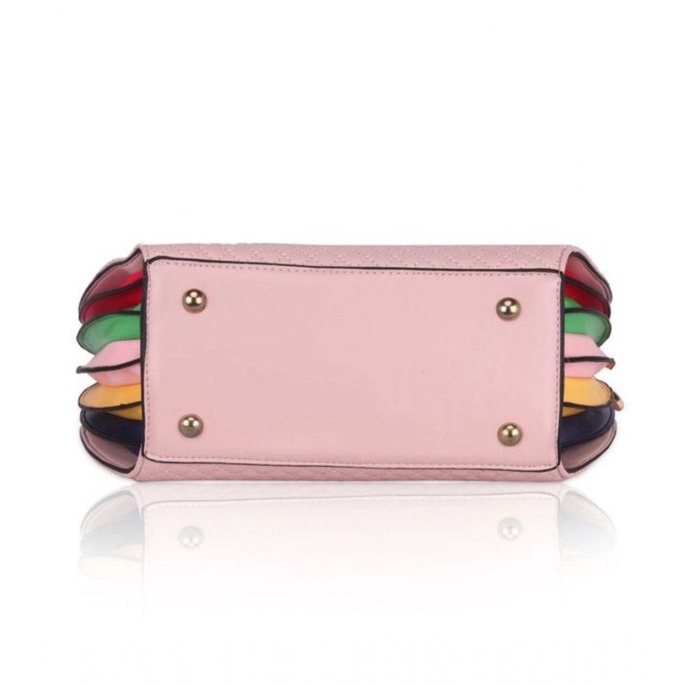 Generic Women's Faux Leather Printed Adjustable Long Belt Handbag (Pink) - MYLUXURY LANE ENTERPRISE