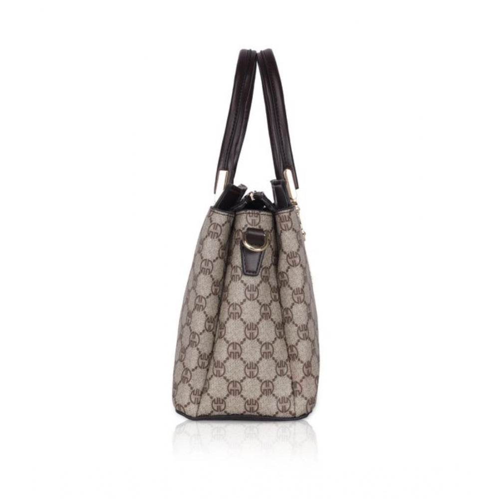 Generic Women's Faux Leather Printed Handbag (Coffee) - MYLUXURY LANE ENTERPRISE