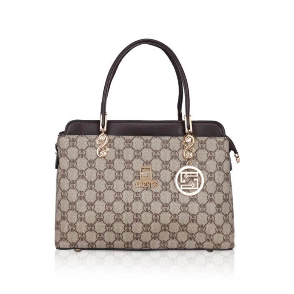 Generic Women's Faux Leather Printed Handbag (Coffee) - MYLUXURY LANE ENTERPRISE