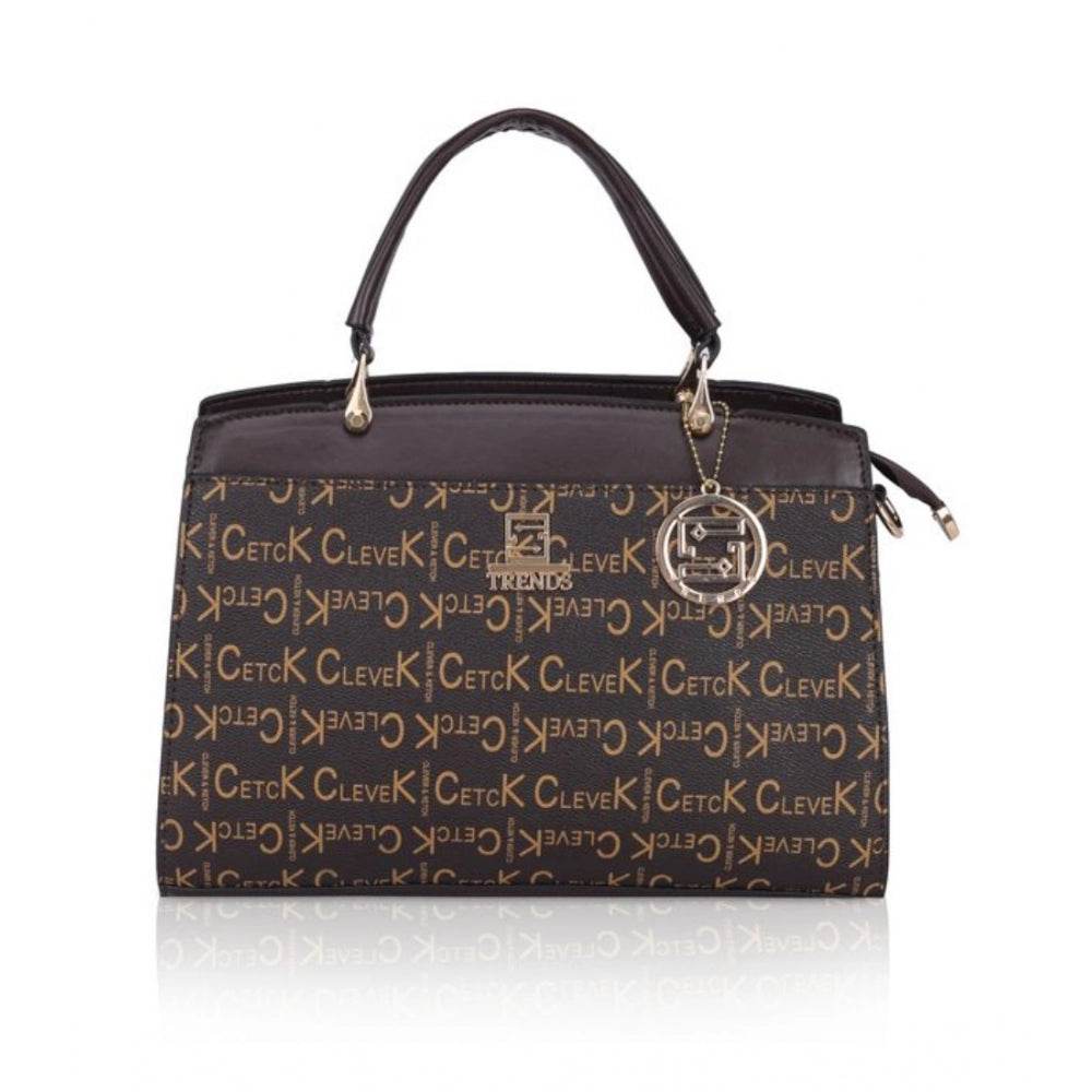 Generic Women's Faux Leather Printed Handbag (Coffee) - MYLUXURY LANE ENTERPRISE