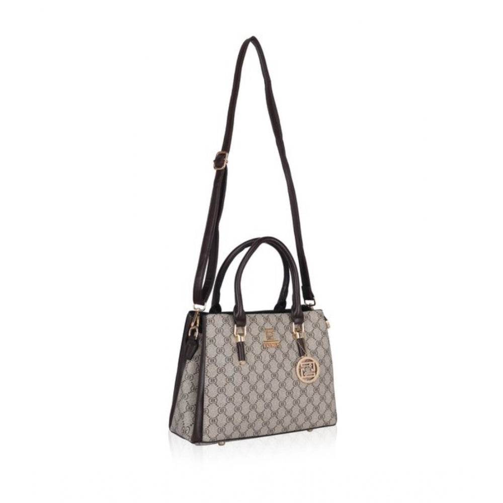 Generic Women's Faux Leather Printed Handbag (Coffee) - MYLUXURY LANE ENTERPRISE