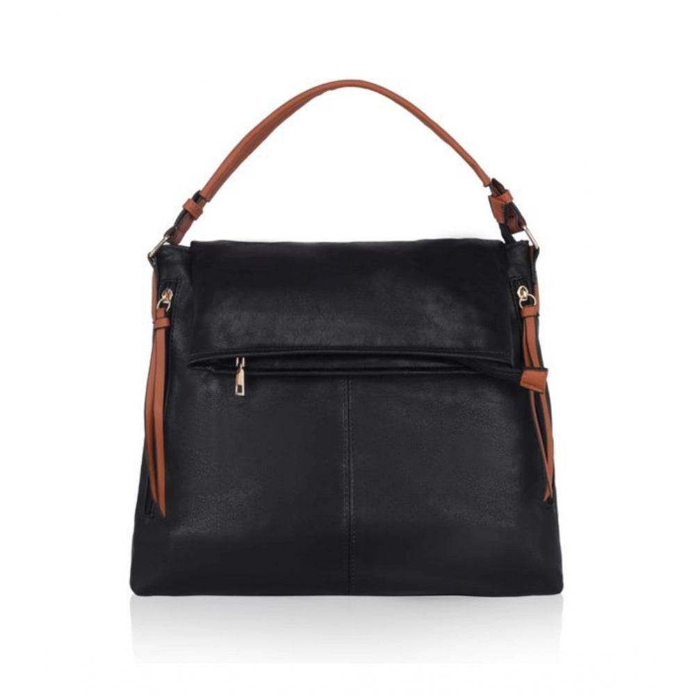 Generic Women's Faux Leather Solid Sling Bag (Black) - MYLUXURY LANE ENTERPRISE