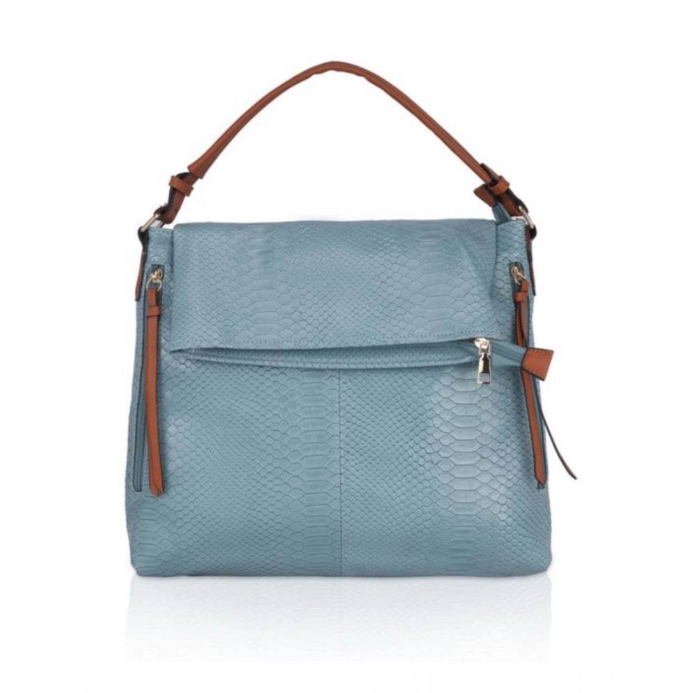 Generic Women's Faux Leather Textured Sling Bag (Blue) - MYLUXURY LANE ENTERPRISE