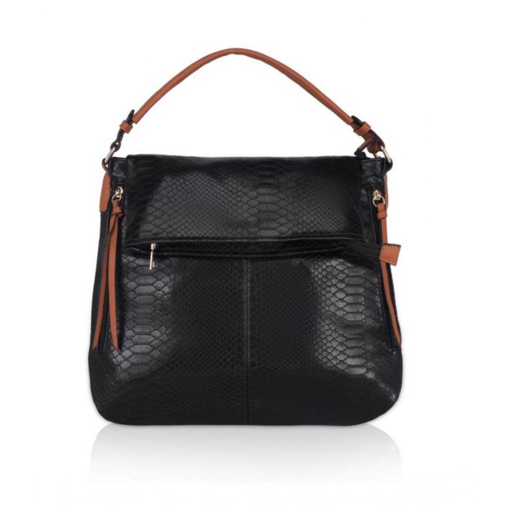 Generic Women's Faux Leather Textured Sling Bag (Black) - MYLUXURY LANE ENTERPRISE