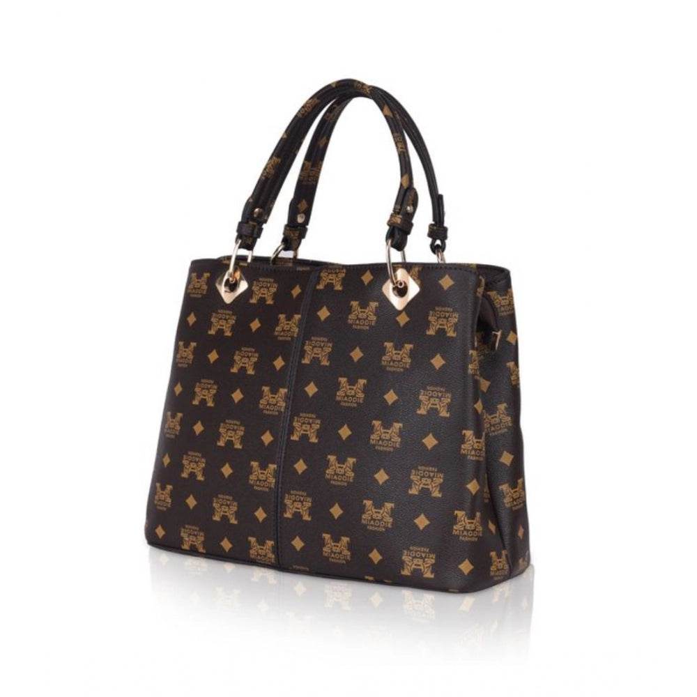 Generic Women's Faux Leather Printed Handheld Bag (Brown ) - MYLUXURY LANE ENTERPRISE