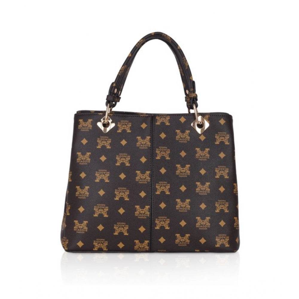 Generic Women's Faux Leather Printed Handheld Bag (Brown ) - MYLUXURY LANE ENTERPRISE