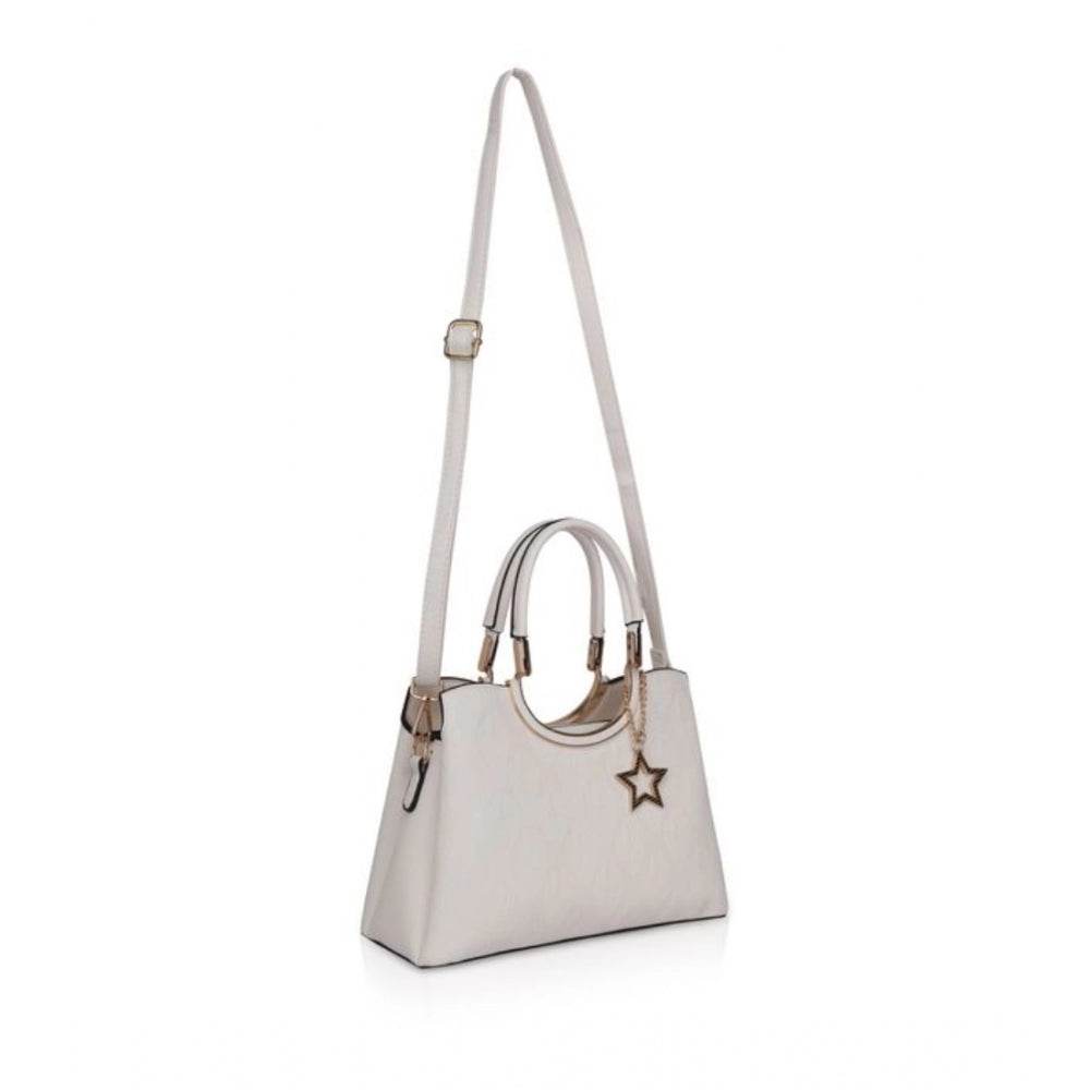 Generic Women's Faux Leather Printed Adjustable Long Belt Handbag (White) - MYLUXURY LANE ENTERPRISE