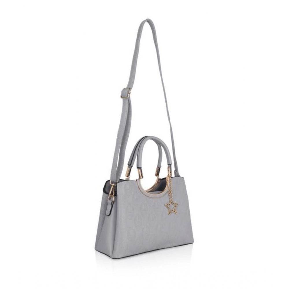 Generic Women's Faux Leather Printed Adjustable Long Belt Handbag (Grey) - MYLUXURY LANE ENTERPRISE