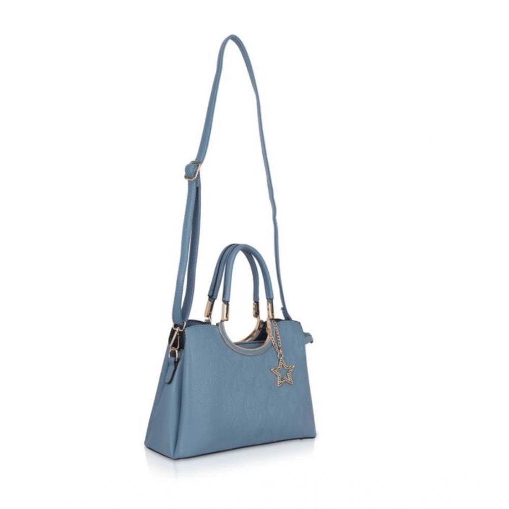 Generic Women's Faux Leather Printed Adjustable Long Belt Handbag (Blue) - MYLUXURY LANE ENTERPRISE