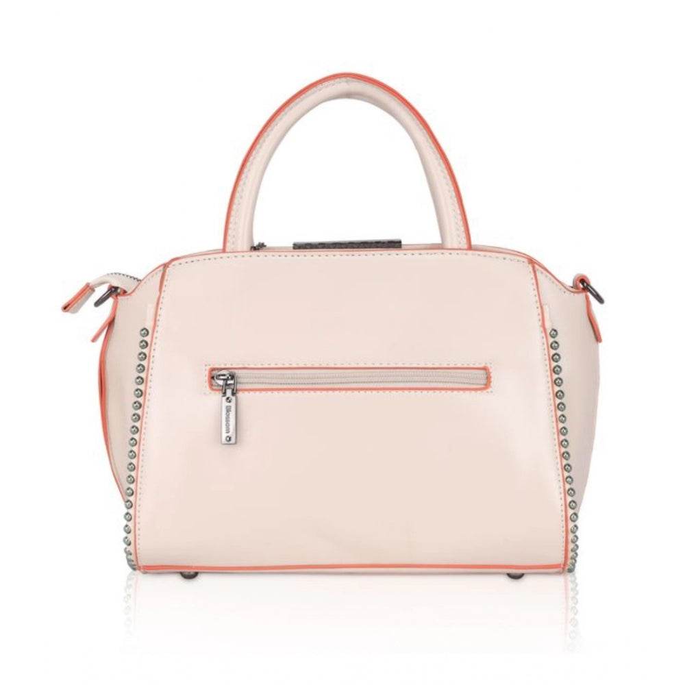 Generic Women's Faux Leather Metal Beads Handbag (Pink) - MYLUXURY LANE ENTERPRISE