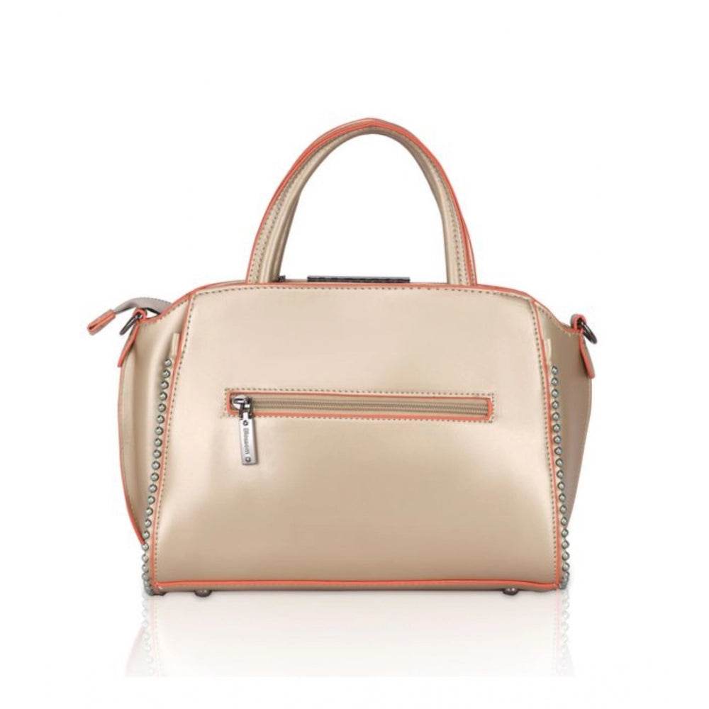 Generic Women's Faux Leather Metal Beads Handbag (Gold) - MYLUXURY LANE ENTERPRISE