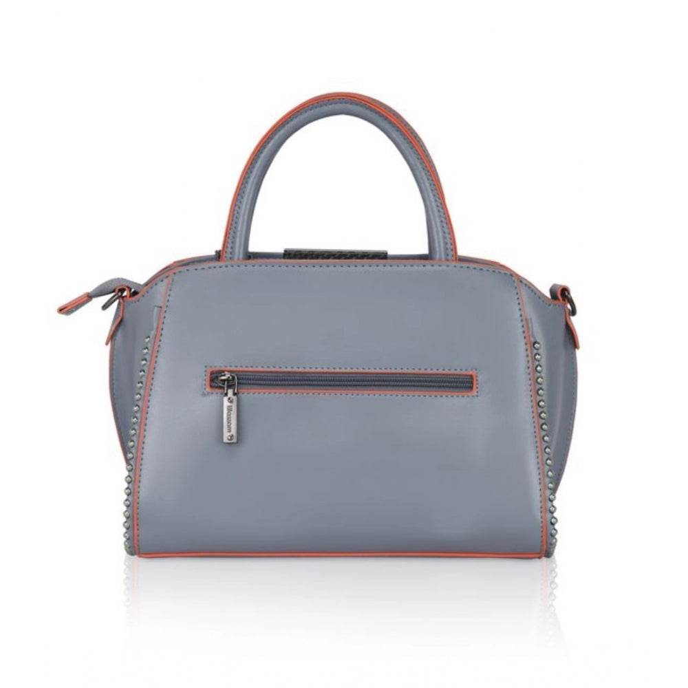 Generic Women's Faux Leather Metal Beads Handbag (Grey) - MYLUXURY LANE ENTERPRISE