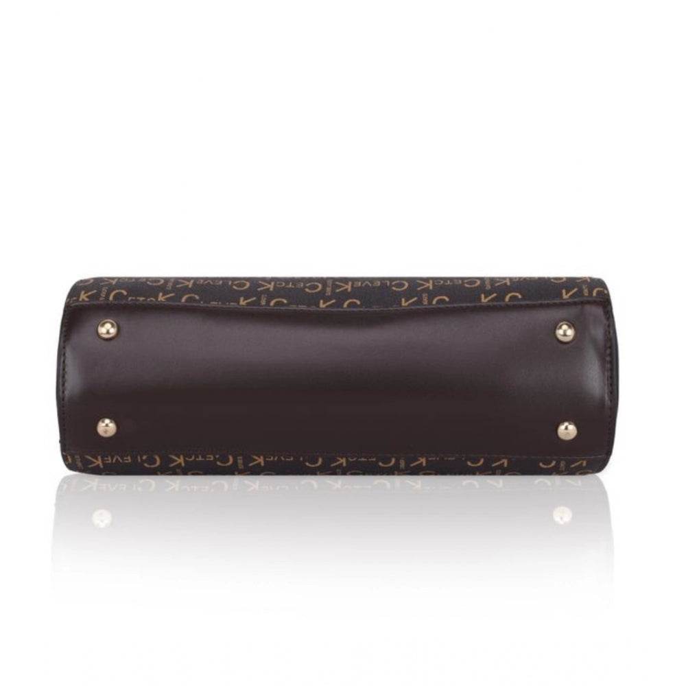 Generic Women's Faux Leather Printed Handbag (Coffee) - MYLUXURY LANE ENTERPRISE
