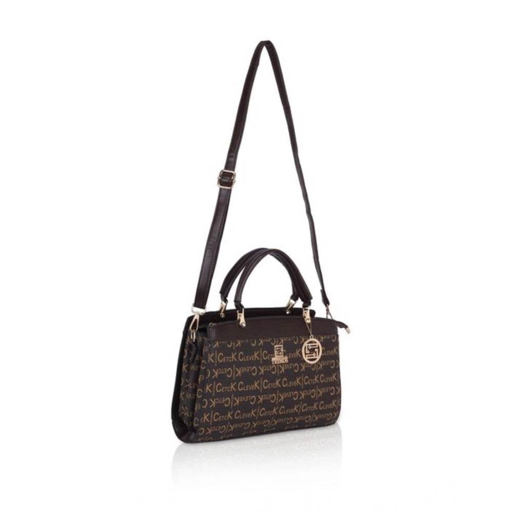 Generic Women's Faux Leather Printed Handbag (Coffee) - MYLUXURY LANE ENTERPRISE