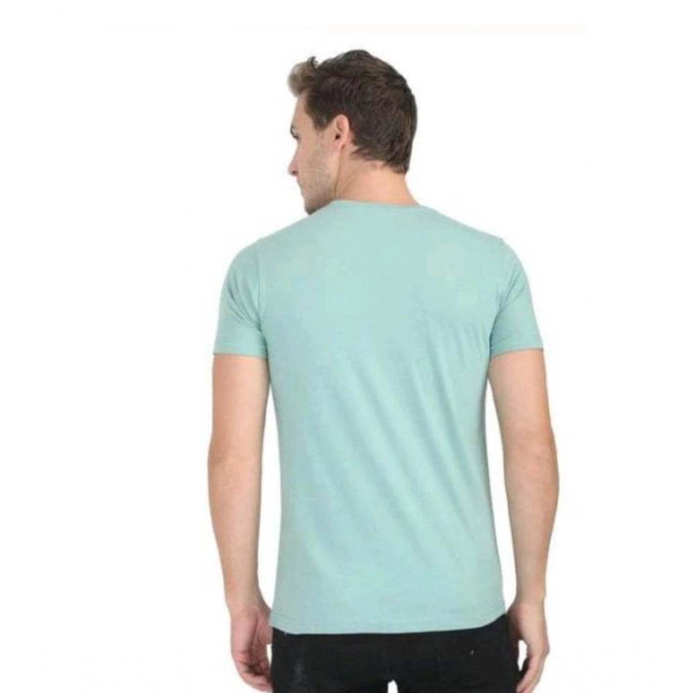 Generic Men's Casual Short Sleeves Cotton Round Neck T-shirt (Green) - MYLUXURY LANE ENTERPRISE