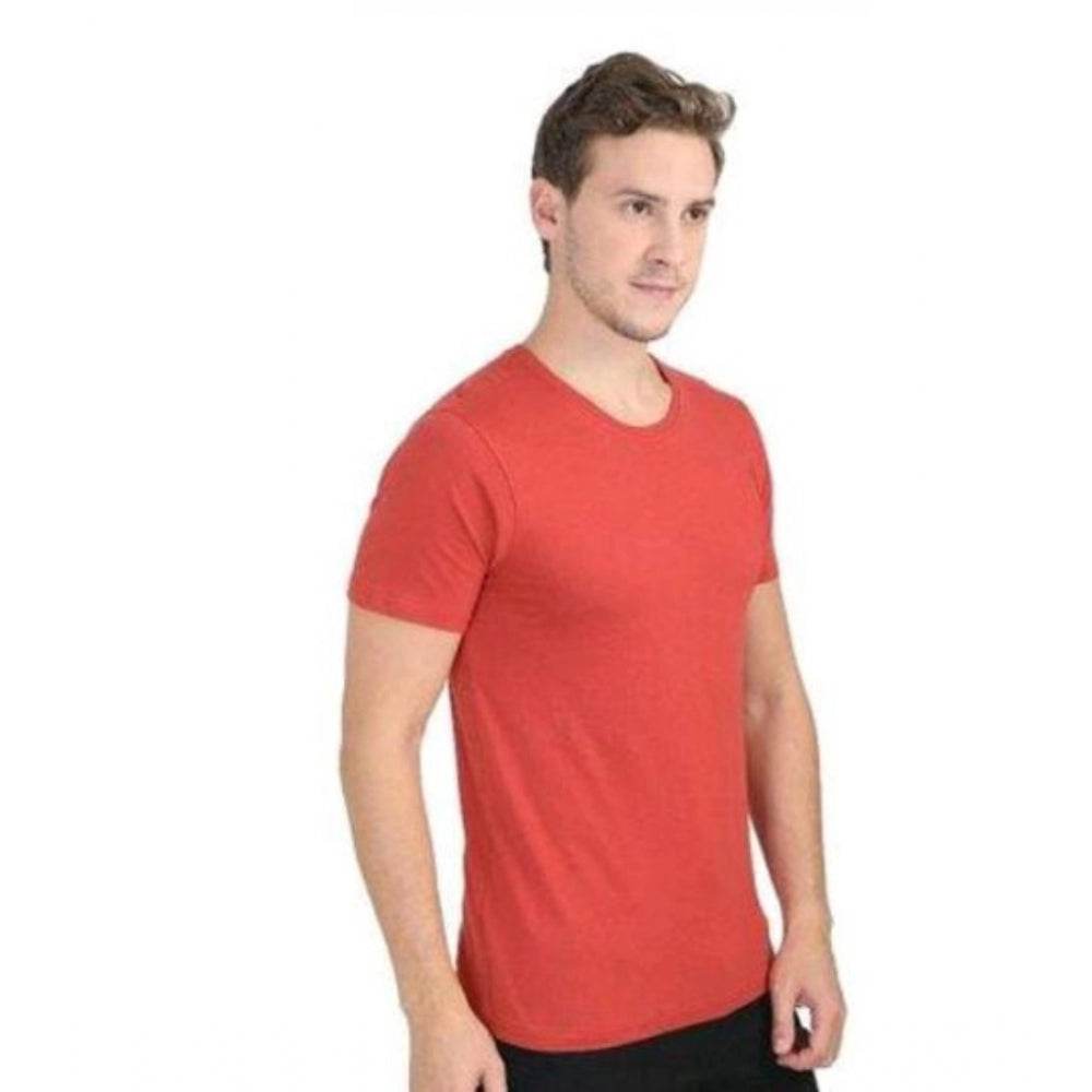 Generic Men's Casual Short Sleeves Cotton Round Neck T-shirt (Red) - MYLUXURY LANE ENTERPRISE