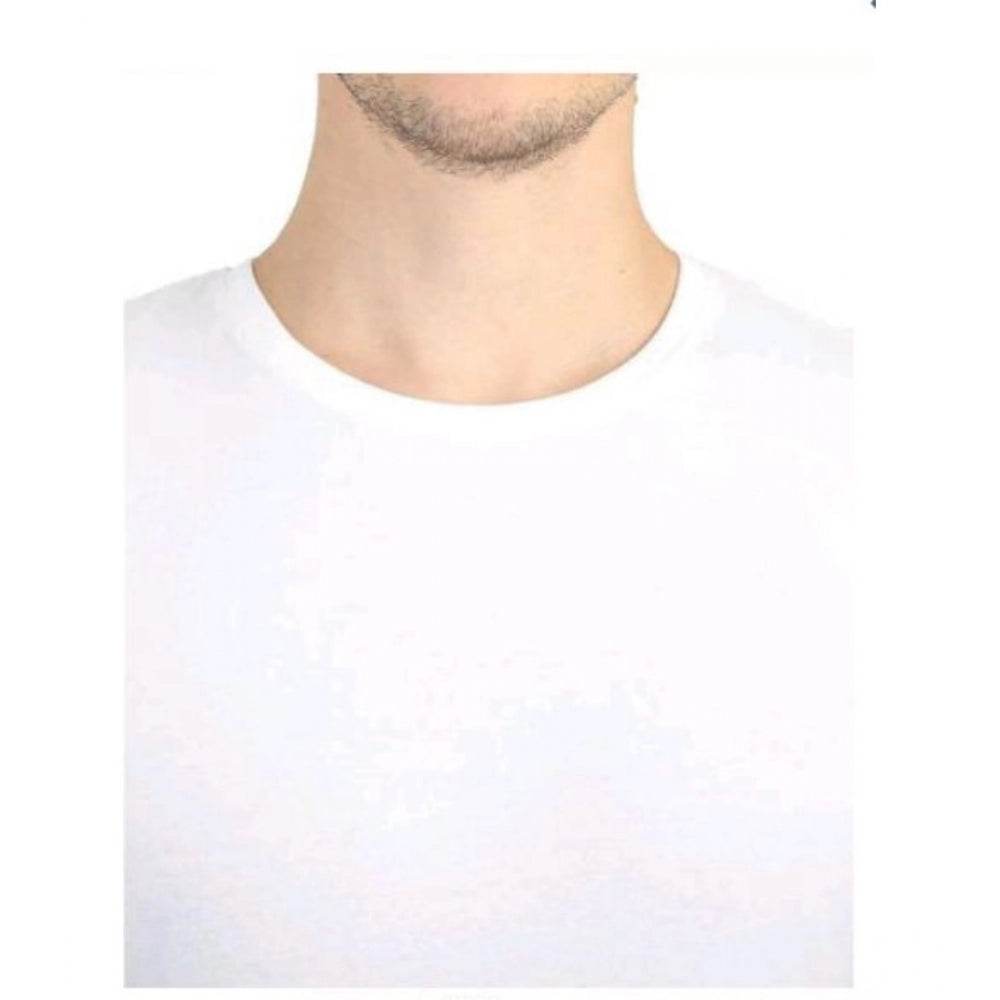 Generic Men's Casual Short Sleeves Cotton Round Neck T-shirt (White) - MYLUXURY LANE ENTERPRISE