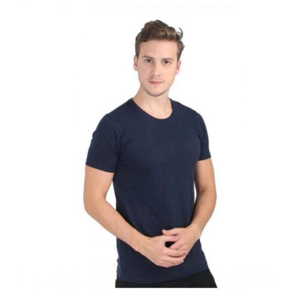 Generic Men's Casual Short Sleeves Cotton Round Neck T-shirt (Black) - MYLUXURY LANE ENTERPRISE