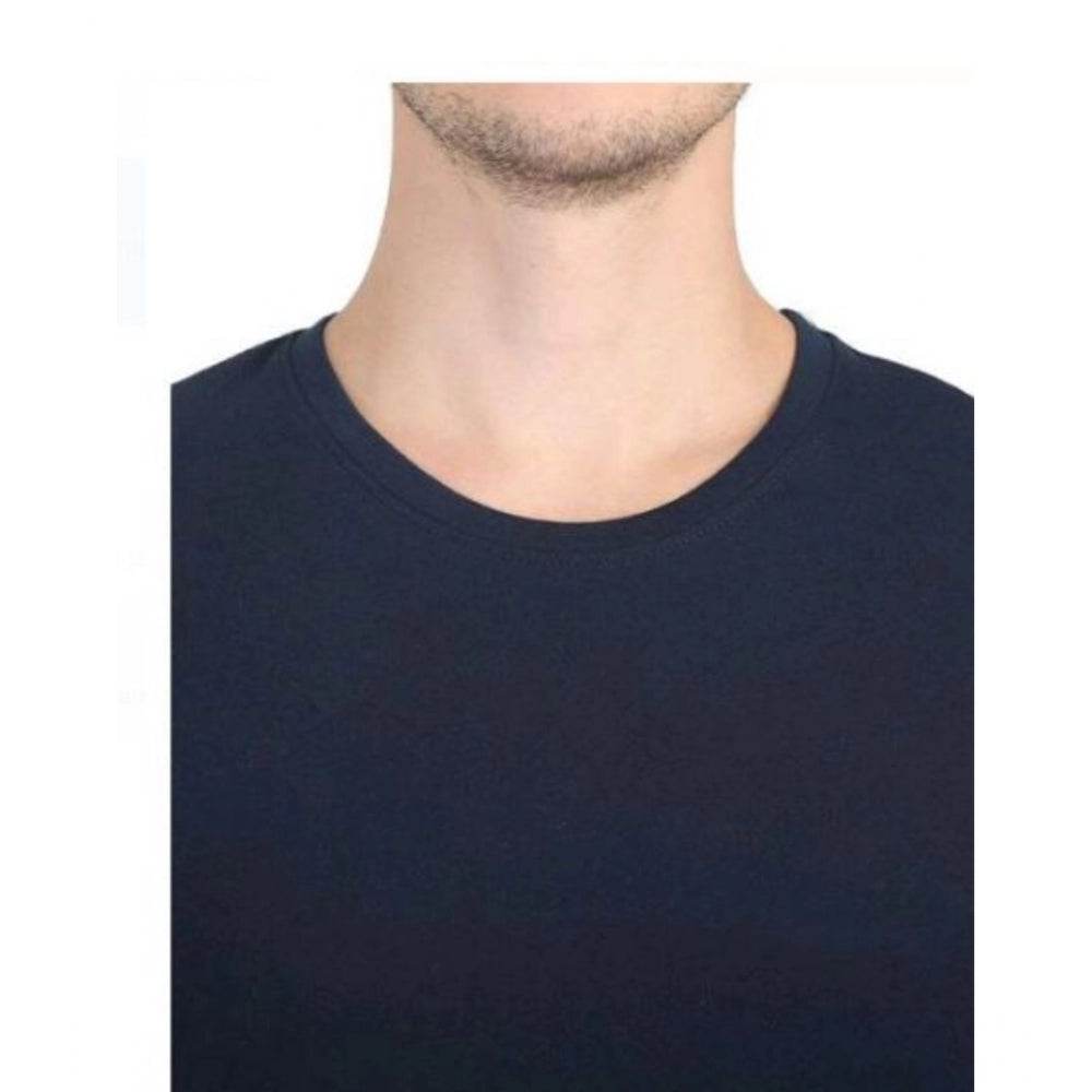 Generic Men's Casual Short Sleeves Cotton Round Neck T-shirt (Black) - MYLUXURY LANE ENTERPRISE