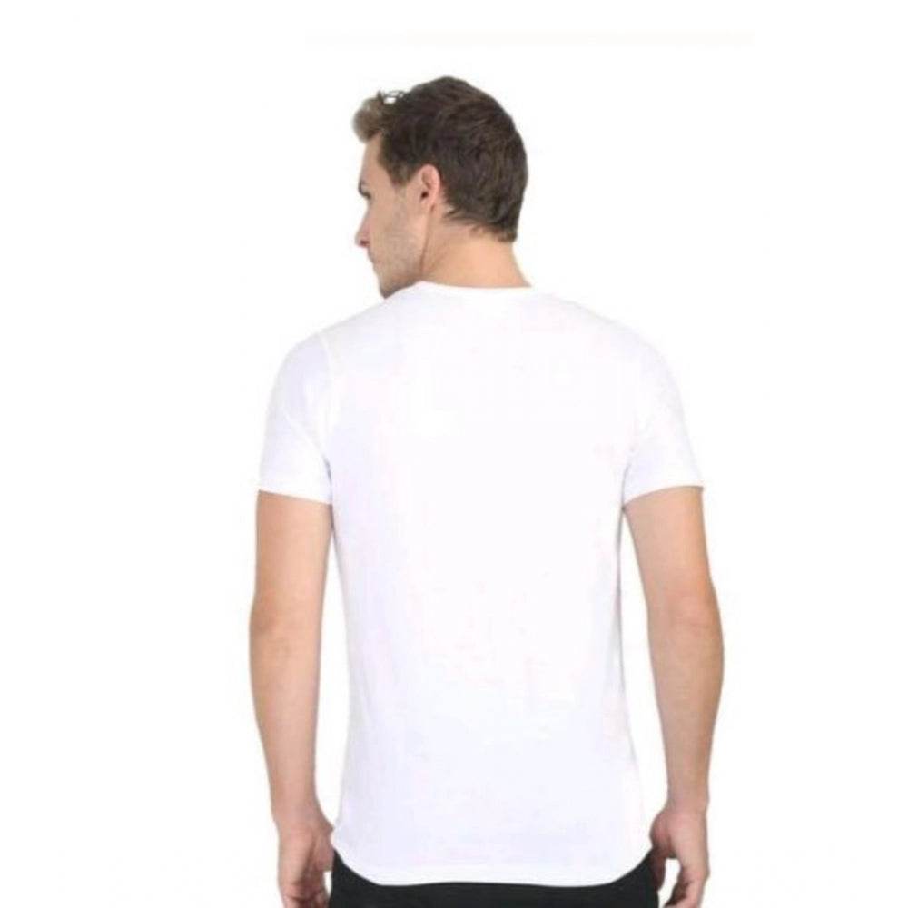 Generic Men's Casual Short Sleeves Cotton Round Neck T-shirt (White) - MYLUXURY LANE ENTERPRISE
