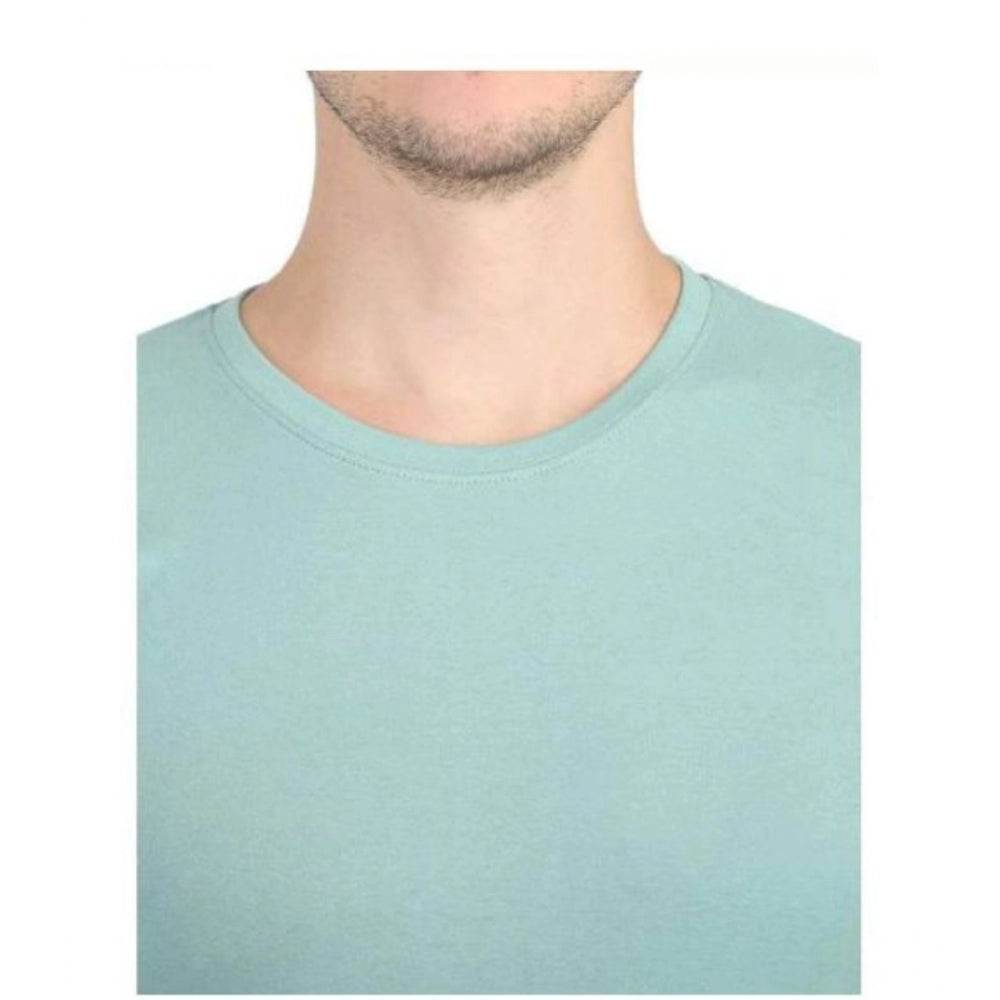 Generic Men's Casual Short Sleeves Cotton Round Neck T-shirt (Green) - MYLUXURY LANE ENTERPRISE