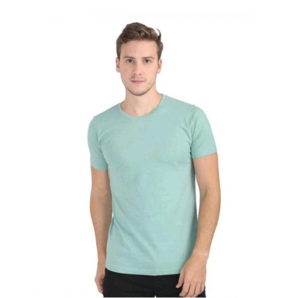 Generic Men's Casual Short Sleeves Cotton Round Neck T-shirt (Green) - MYLUXURY LANE ENTERPRISE